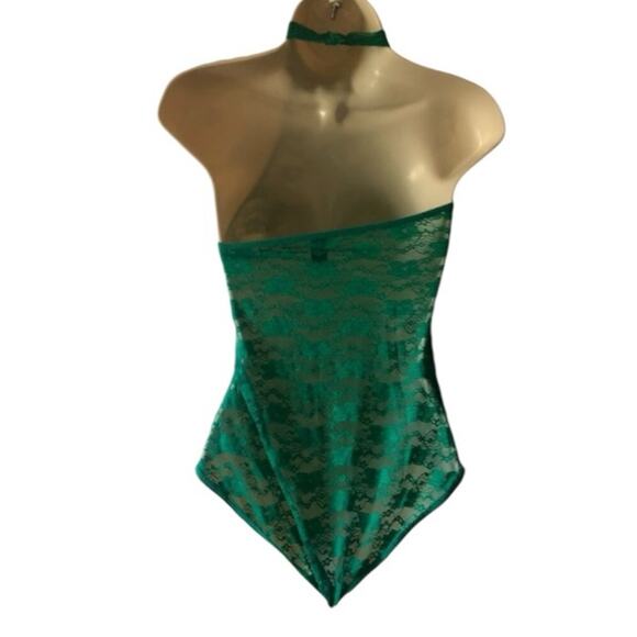 Frederick’s of Hollywood Margarita Green Lace Teddy Small NWT Bodysuit - Picture 8 of 12